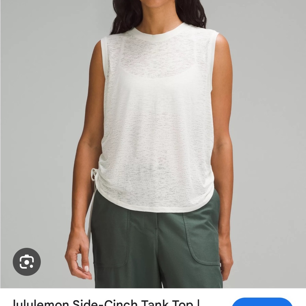 lululemon athletica Cream Side-Cinch Tank Top